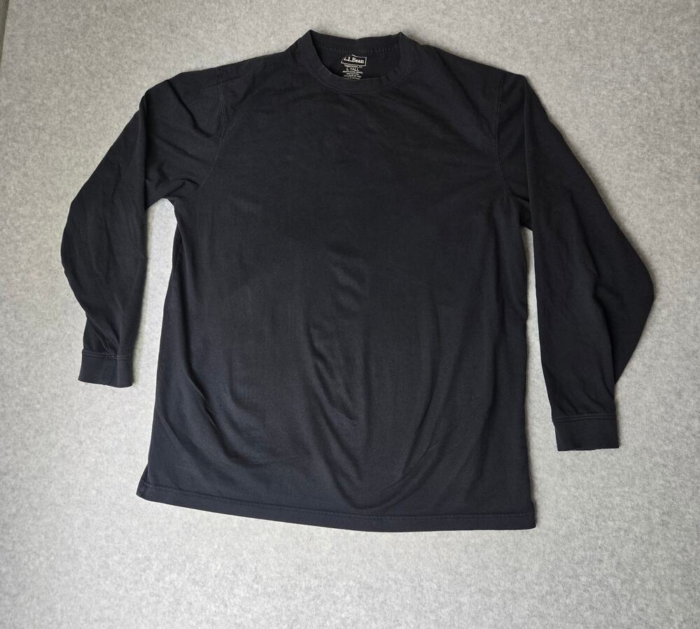 L.L. Bean Men's Traditional Fit Blue Long Sleeve Tall T-Shirt - Size L